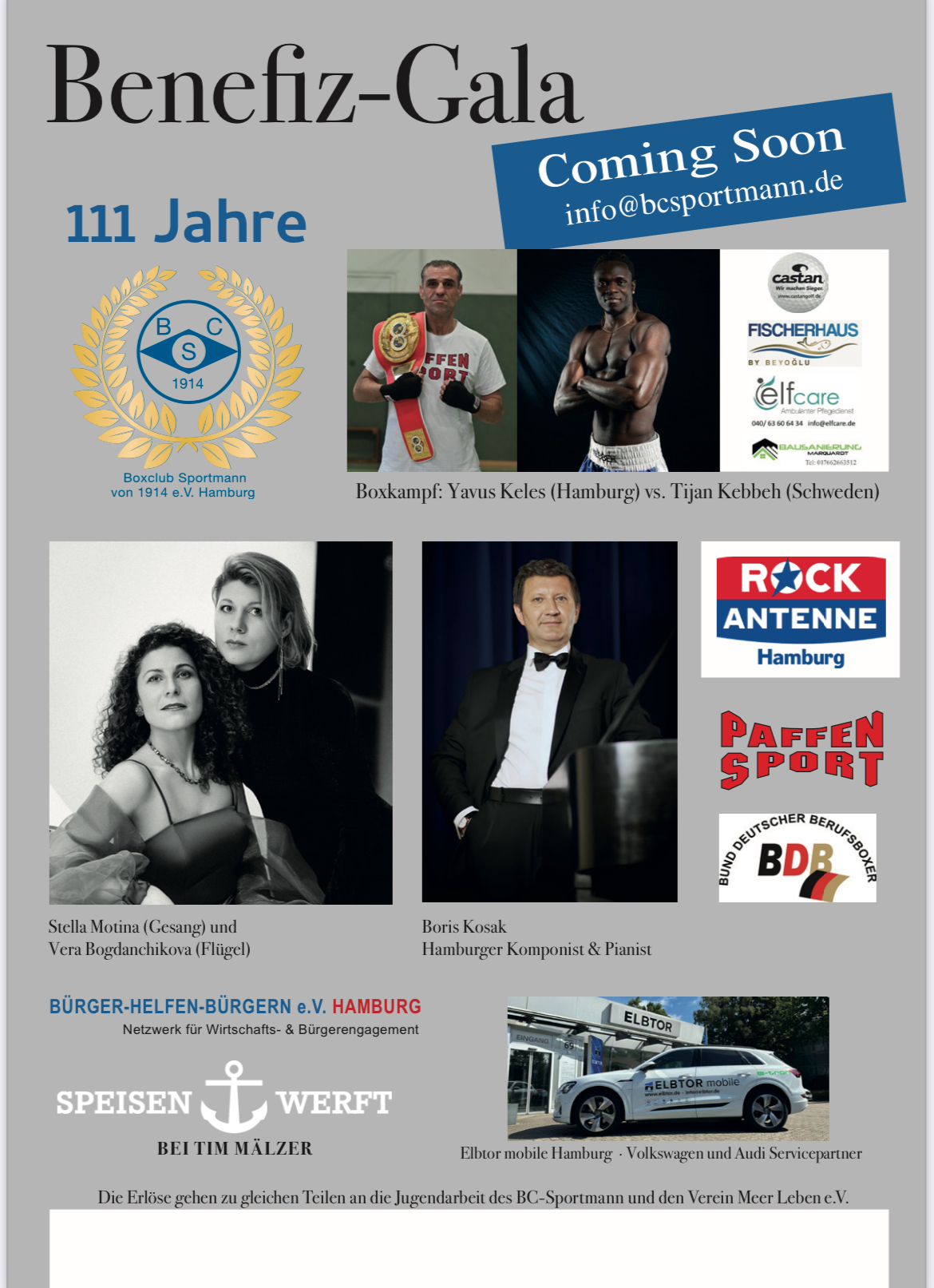 Benefiz Gala des Boxclub Sportmann von 1914 e.V. Hamburg